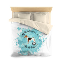 Load image into Gallery viewer, Wire Fox Terrier Pet Fashionista Duvet Cover