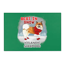 Load image into Gallery viewer, Icelandic Lowland Sheepdog Best In Snow Area Rug