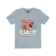 Load image into Gallery viewer, Dogue de Bordeaux Best In Snow Unisex Jersey Short Sleeve Tee
