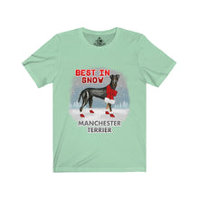 Load image into Gallery viewer, Manchester Terrier Best In Snow Unisex Jersey Short Sleeve Tee