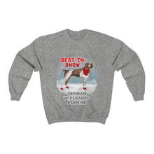 Load image into Gallery viewer, German WireHaired Pointer Best In Snow Heavy Blend™ Crewneck Sweatshirt