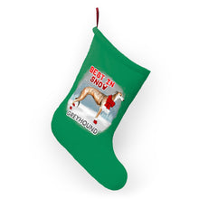 Load image into Gallery viewer, Greyhound Best In Snow Christmas Stockings