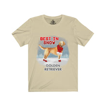 Load image into Gallery viewer, Golden Retriever Best In Snow Unisex Jersey Short Sleeve Tee