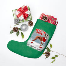 Load image into Gallery viewer, Ibizan Hound Best In Snow Christmas Stockings