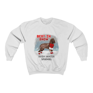 Irish Water Spaniel Best In Snow Heavy Blend™ Crewneck Sweatshirt