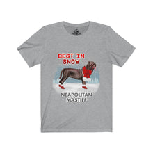 Load image into Gallery viewer, Neapolitan Mastiff Best In Snow Unisex Jersey Short Sleeve Tee