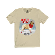 Load image into Gallery viewer, Briard Best In Snow Unisex Jersey Short Sleeve Tee