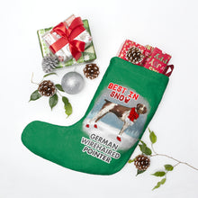 Load image into Gallery viewer, German WireHaired Pointer Best In Snow Christmas Stockings