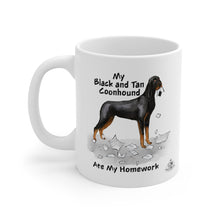 Load image into Gallery viewer, My Black and Tan Coonhound Ate My Homework Mug