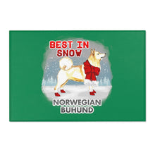Load image into Gallery viewer, Norwegian Buhund Best In Snow Area Rug