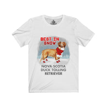 Load image into Gallery viewer, Nova Scotia Duck Tolling Retriever Best In Snow Unisex Jersey Short Sleeve Tee