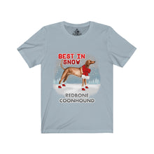 Load image into Gallery viewer, Redbone Coonhound Best In Snow Unisex Jersey Short Sleeve Tee