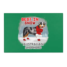 Load image into Gallery viewer, Australian Shepherd Best In Snow Area Rug