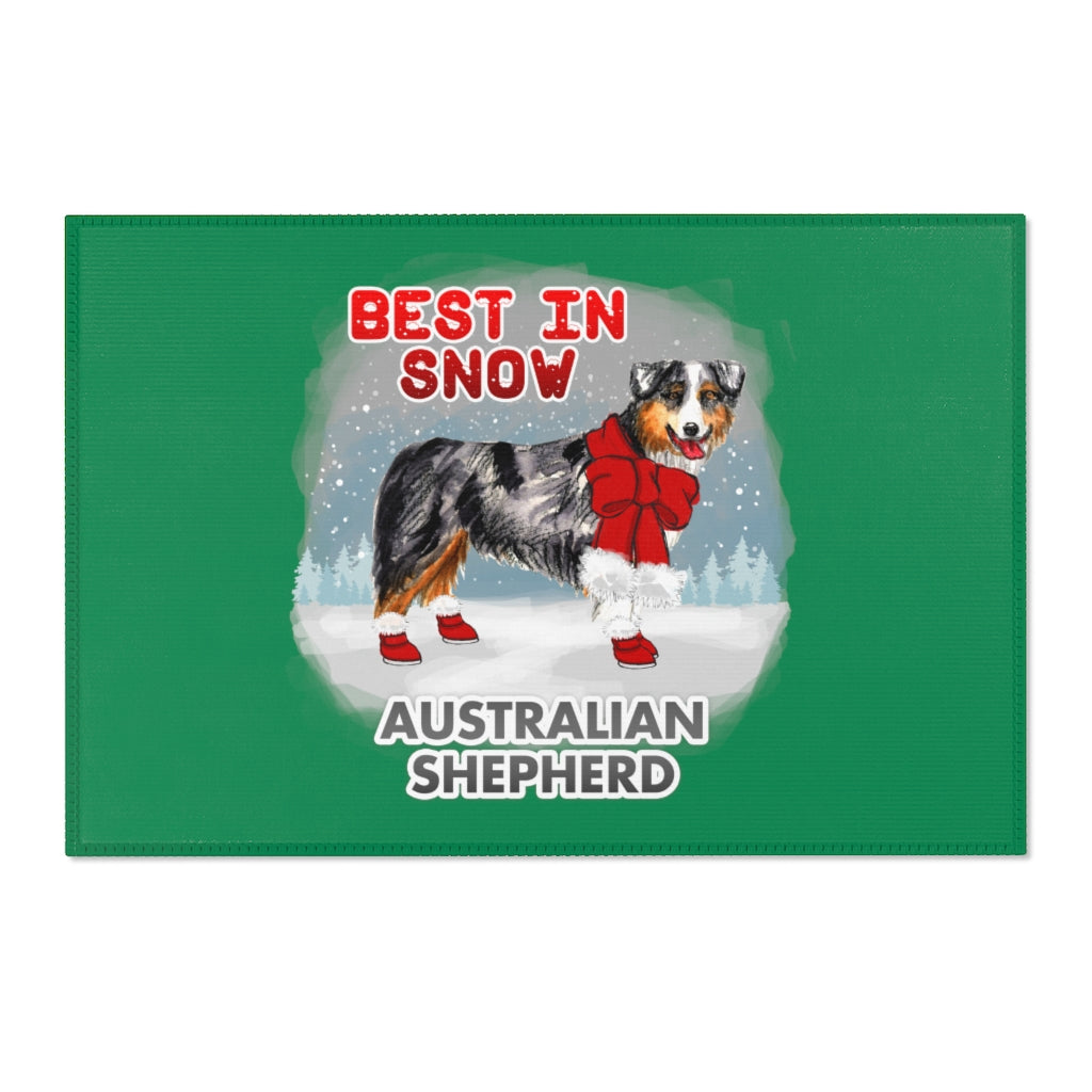 Australian Shepherd Best In Snow Area Rug
