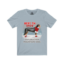 Load image into Gallery viewer, Entlebucher Mountain Dog Best In Snow Unisex Jersey Short Sleeve Tee