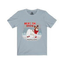 Load image into Gallery viewer, Papillon Best In Snow Unisex Jersey Short Sleeve Tee