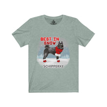 Load image into Gallery viewer, Schipperke Best In Snow Unisex Jersey Short Sleeve Tee