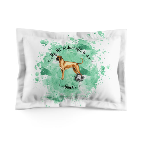 Boxer Pet Fashionista Pillow Sham