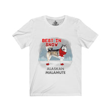 Load image into Gallery viewer, Alaskan Malamute Best In Snow Unisex Jersey Short Sleeve Tee