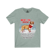 Load image into Gallery viewer, Nova Scotia Duck Tolling Retriever Best In Snow Unisex Jersey Short Sleeve Tee