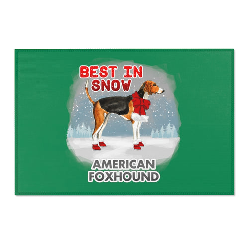 American Foxhound Best In Snow Area Rug