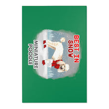 Load image into Gallery viewer, Miniature Poodle Best In Snow Area Rug