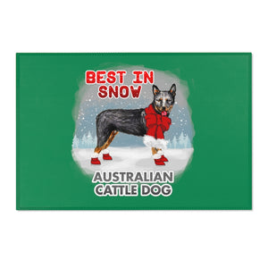 Australian Cattle Dog Best In Snow Area Rug