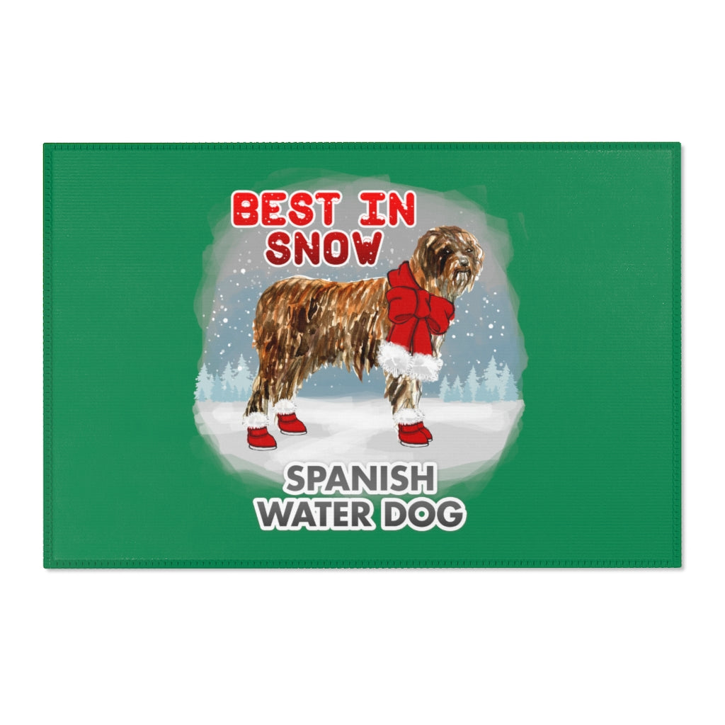 Spanish Water Dog Best In Snow Area Rug
