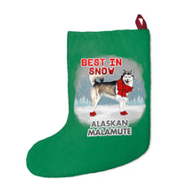 Load image into Gallery viewer, Alaskan Malamute Best In Snow Christmas Stockings