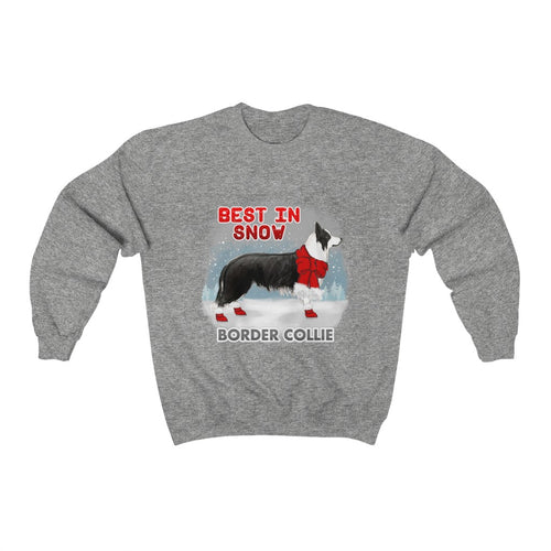 Border Collie Best In Snow Heavy Blend™ Crewneck Sweatshirt