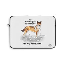 Load image into Gallery viewer, My Norwegian Lundehund Ate My Homework Laptop Sleeve