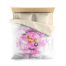 Load image into Gallery viewer, Basenji Pet Fashionista Duvet Cover