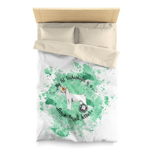 Parson Russell Terrier Pet Fashionista Duvet Cover