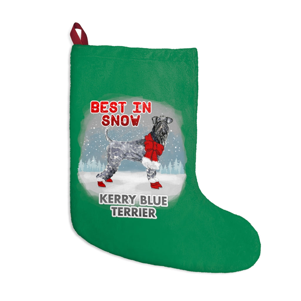 Kerry Blue Terrier Best In Snow Christmas Stockings