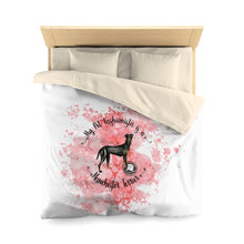 Load image into Gallery viewer, Manchester Terrier Pet Fashionista Duvet Cover