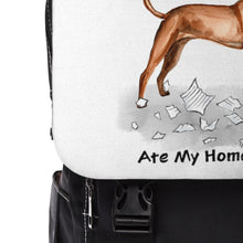 Load image into Gallery viewer, My Redbone Coonhound Ate My Homework Backpack