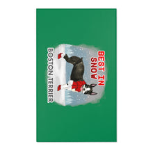 Load image into Gallery viewer, Boston Terrier Best In Snow Area Rug