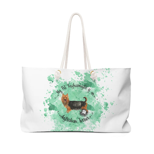 Australian Terrier Pet Fashionista Weekender Bag