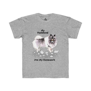 My Keeshond Ate My Homework Kids Regular Fit Tee