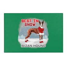 Load image into Gallery viewer, Ibizan Hound Best In Snow Area Rug