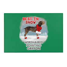 Load image into Gallery viewer, Wirehaired Pointing Griffon Best In Snow Area Rug