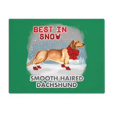 Load image into Gallery viewer, Smooth Haired Dachshund Best In Snow Placemat