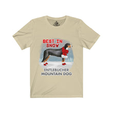 Load image into Gallery viewer, Entlebucher Mountain Dog Best In Snow Unisex Jersey Short Sleeve Tee