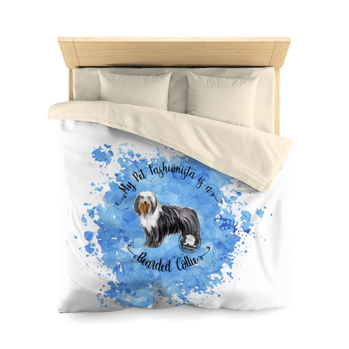 Bearded Collie Pet Fashionista Duvet Cover
