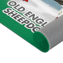 Load image into Gallery viewer, Old English Sheepdog In Snow Area Rug