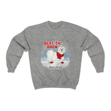 Load image into Gallery viewer, Maltese Best In Snow Heavy Blend™ Crewneck Sweatshirt