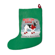 Load image into Gallery viewer, French Bulldog Best In Snow Christmas Stockings