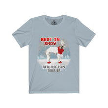 Load image into Gallery viewer, Bedlington Terrier Best In Snow Unisex Jersey Short Sleeve Tee