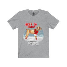 Load image into Gallery viewer, Brussels Griffon Best In Snow Unisex Jersey Short Sleeve Tee