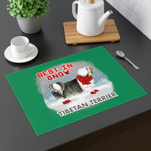 Load image into Gallery viewer, Tibetan Terrier Best In Snow Placemat